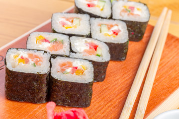 Maki roll, sushi