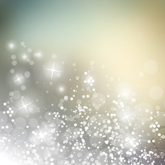 Sparkling Cover Design Template with Abstract, Blurred Background - Cover to Christmas, New Year or Other Designs