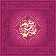 aum syllable, paisley design ,Hinduism, India