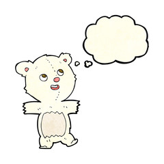 cartoon polar bear with thought bubble
