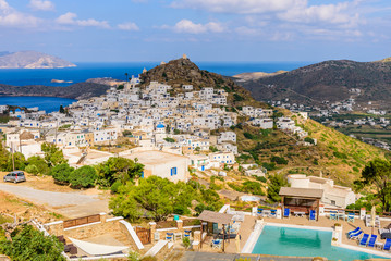 Chora town, Ios island, Cyclades, Greece.