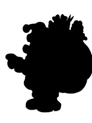 silhouette weihnachtsmann-  sack