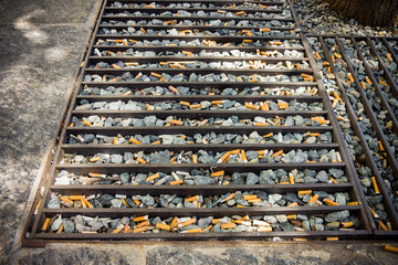 Dependence on cigarettes - concept image