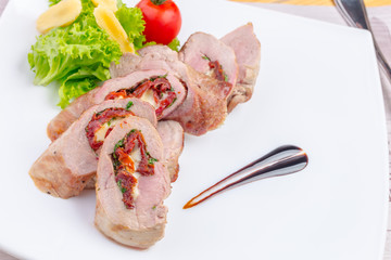 Baked pork roll
