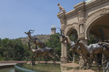 Bronze sculptures of antelopes, Sun City, South Africa