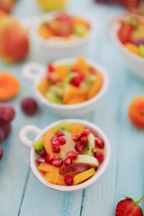 Fruit salad - diet, healthy breakfast, weight loss concept