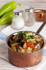 delicious vegetable stew in a pan