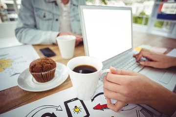 Creative business team working together