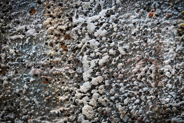 Layers of paint on an easel