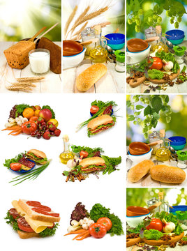 image  of different vegetables and snacks c