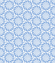 Seamless twisted flowers pattern