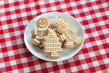 Christmas cookies on table