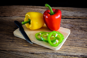 Fresh organic bell peppers