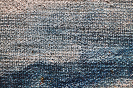 Detail of old canvas
