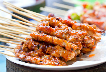 Chicken teriyaki, Japanese food.