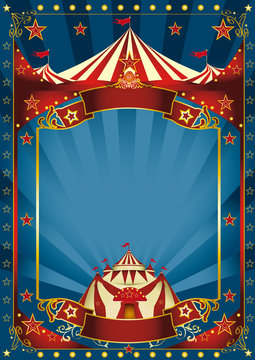 Blue magic circus poster