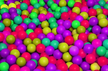 colored plastic balls in a pool for children