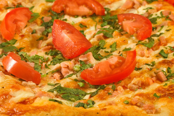 image of  tasty pizza close-up