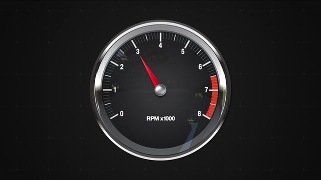 Indicated three point of RPM gauge. animation.(included alpha)