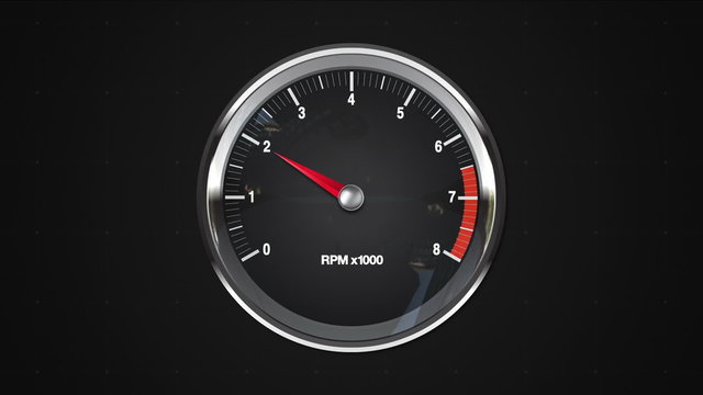 Indicated two point of RPM gauge. animation.(included alpha)