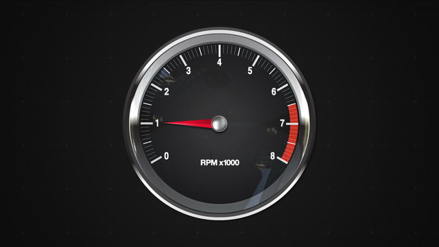 Indicated one point of RPM gauge. animation.(included alpha)