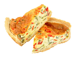 Roast Peppers And Cheese Filled Quiche