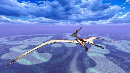 Huge pterodactyl over land © satori