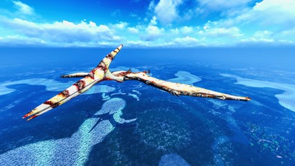 Huge pterodactyl over land © satori