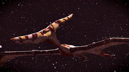 Obraz na płótnie Canvas Huge pterodactyl over land