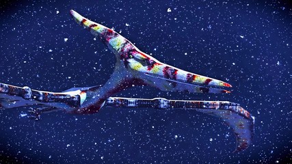 Huge pterodactyl over land © satori