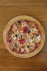  Thin Crust Pepperoni flat bread pizza top