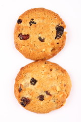 Two oatmeal cookies,