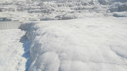 Soda  waves. Pamukkale, Turkey. geological deposits of soda