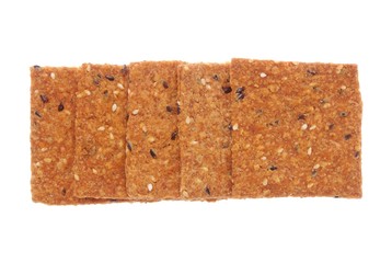 Biscuits with chili, sesame and flax seeds