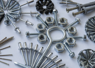 screws, bolts, nails, dowels, rivets, nuts,