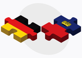 Germany and Liechtenstein Flags