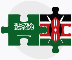 Saudi Arabia and Kenya Flags