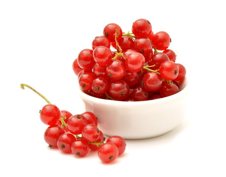 Redcurrant in a white bowl