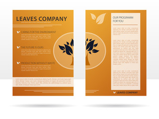 Template design advertising flyer for the company
