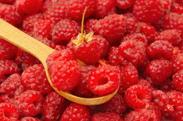 Raspberry. Spoonful of raspberry