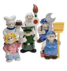 glückliche Figuren verschiedener Berufsgruppen