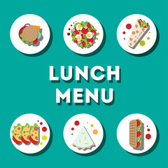 Lunch menu, modern flat icon