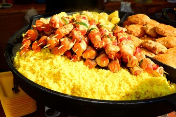 Food on Vilnius city days event in central city streets