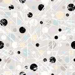 seamless pattern background, retro/vintage style, circles, lines,