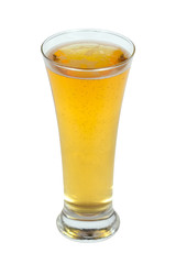 Glass of beer isolated on white