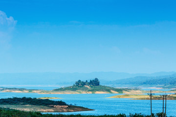 landscape  tropical  with a river in rural areas