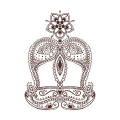 Ornament beautiful card with Vector yoga