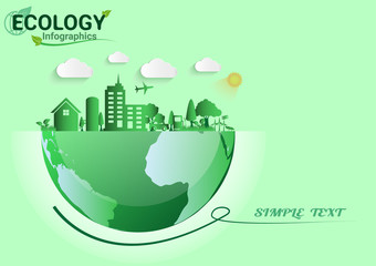 Obraz premium Abstract ecology connection concept background .Vector