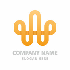 initial W Queen Crown Luxury Royal Elegant classic Logo