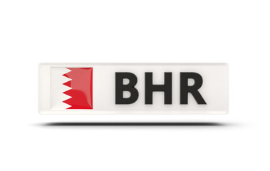 Square icon with flag of bahrain